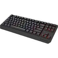 Genesis Thor 230 TKL Draadloos, Outemu Silent Lemon-schakelaars, Bedraad en draadloos, USB + RF draadloos + Bluetooth, Mechanische toetsen, QWERTY-indeling, RGB LED-verlichting, Zwart