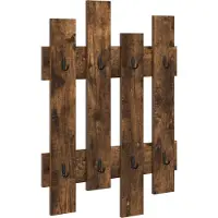 vidaXL Wandgemonteerde kapstok Rook Eiken 60 x 3 x 82 cm