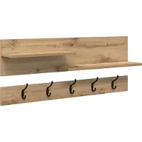 vidaXL Wandgemonteerde kapstok Muurmontage Artisan Eiken Bewerkt hout