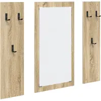 vidaXL Wandgemonteerde kapstok Muurmontage Sonoma Eik 96 x 1,5 x 90 cm