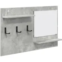 vidaXL Wandgemonteerde kapstok Muurmontage Beton Grijs 90 x 10 x 50 cm