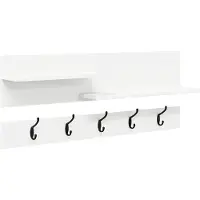vidaXL Wandgemonteerde kapstok Muurmontage Wit 90 x 15 x 36 cm