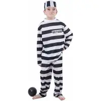 Vegaoo Gevangene boevenpak voor kinderen - Verkleedkleding - Maat 104/116