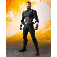 Marvel Avengers: Infinity War, S.H. Figuarts actiefiguur, Captain America & Tamashii Effect Explosie, 16 cm, BTN27626-5