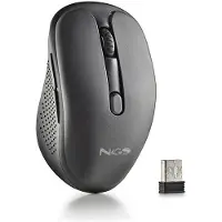 NGS EVO PEEP, muis voor rechtshandigen, met laser, draadloos via RF en Bluetooth, 3200 DPI, zwart