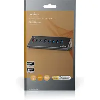 Nedis USB-Hub | USB Micro-B Female | USB-A Female | 8-Poorts | 1 stuks - UHUBUP3810BK
