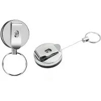 INF Uitschuifbare sleutelhanger met jojo-functie en touwtje 62 cm
