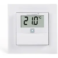 Homematic temperatuur- en luchtvochtigheidssensor met display, voor gebruik binnenshuis, 1 stuk.