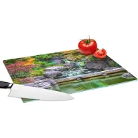 KitchenYeah Glazen Snijplank - 39x28 - Stenen - Water - Bomen - Japans - Botanisch - Snijplanken Glas