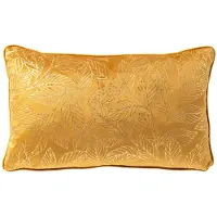 Dutch decor BAUKE - kussenhoes 30x50 cm - bladmotief - Chai Tea - geel - met rits - zonder binnenkussen