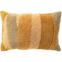 Dutch decor IMME - kussenhoes 40x60 cm - organisch gestreept - Sponge - geel - met rits - zonder binnenkussen