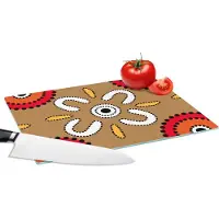 KitchenYeah Glazen Snijplank - 28x20 - Design - Bloemen - Stippen - Snijplanken Glas