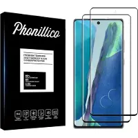 Phonillico Screenprotector voor Samsung Galaxy Note 20 - 2 stuks Beschermglas van glas Transparante glazen schermbeschermfolie met zwarte randen