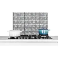 KitchenYeah Spatscherm keuken 60x40 cm - Kookplaat achterwand Tegels - Metaal - Patronen - Muurbeschermer - Spatwand fornuis - Hoogwaardig aluminium