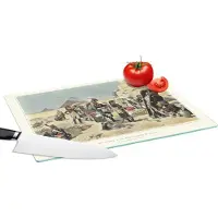 KitchenYeah Glazen Snijplank - 39x28 - Illustratie van Napoleon Bonaparte die in Egypte staat - Snijplanken Glas