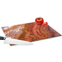 KitchenYeah Glazen Snijplank - 39x28 - Marmer - Natuursteen - Textuur - Snijplanken Glas