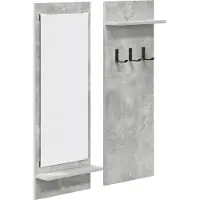 vidaXL Wandgemonteerde kapstok Muurmontage Beton Grijs 70 x 10 x 90 cm
