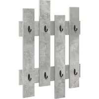 vidaXL Wandgemonteerde kapstok Muurmontage Beton Grijs 60 x 3 x 82 cm