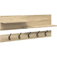 vidaXL Wandgemonteerde kapstok Muurmontage Sonoma Eik 90 x 15 x 36 cm