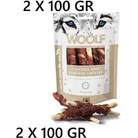 Woolf ** 2 X ** - hondensnack - chicken en rawhide 100 gr - fresh meat -