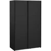 Ebuy24 Catania schuifdeurkast 2 deuren 120x200cm mat zwart.