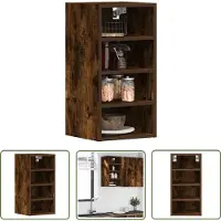 vidaXL Keukenkasten - Hangkast - Hangkast Riga 30x29,5x60 cm bewerkt hout gerookt eikenkleurig - Opslagoplossing - Houten Kast - Wandkast