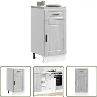 vidaXL Grijze Keuken - Keuken Onderkasten - Keuken onderkast Porto bewerkt hout grijs sonoma eiken - Houten Keuken - Keukenopslag - Keukenontwerp