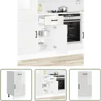 vidaXL Keukenopstelling - Keuken Onderkast - Keuken onderkast Kalmar bewerkt hout hoogglans wit - Opslagruimte - Houten Keuken - Hoogglans Wit