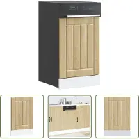 vidaXL Keukenfront - Vaatwaspaneel - Vaatwaspaneel Lucca bewerkt hout sonoma eikenkleurig - Sonomaneik - Bewerkt Hout - Kastdeur