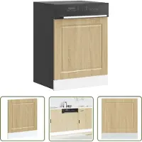 vidaXL Vaatwasserbeschermer - Vaatwaspaneel - Vaatwaspaneel Porto 60x1,5x67 cm bewerkt hout sonoma eikenkleur - Keukenaccessoires - Sonomaeik - Bewerkt Hout