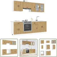 vidaXL Sleutelset - Dynammometer Sleutel - 8-delige Keukenkastenset Kalmar bewerkt hout artisanaal eiken - Gereedschap - Handgereedschap - Drapers Tools