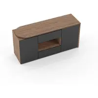 Temahome - Tango bureau draaibaar - Multifunctioneel - L=160 cm - Walnoot/zwart