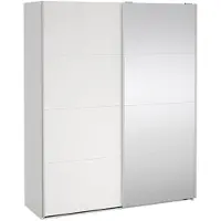 Ebuy24 Bergamo schuifdeurkast 2 deuren 180x220cm wit.
