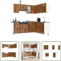 vidaXL Gereedschap - Dynamische Sleutel - 11-delige Keukenkastenset Porto bewerkt hout gerookt eiken - Draper Tools - Klikmechanisme - Torque Wrench