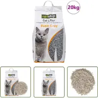 vidaXL Bentoniet - Kattenbakvulling - Kattenbakvulling met babypoeder geur Bentoniet 20L - Kattenbak - Kittenbakvulling - Kattenbakgruis