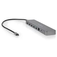 Nedis USB-C - 2x HDMI 4K 60Hz, USB-A, USB-C PD 100W, RJ45, 3,5mm en (Micro) SD adapter | grijs | 0,40 meter