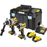 DeWalt DCK2200H2T-QW 18V XR Premium twin kit met DCD1007 + DCF860 – 2x 5.0Ah accu in TSTAK html Kopiëren Bewerken (accu klopboormachine)