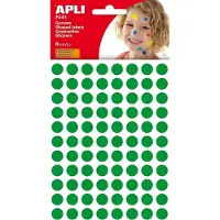 APLI Kids stickers, cirkel diameter 10,5 mm, blister met 528 stuks, groen - 8 stuks