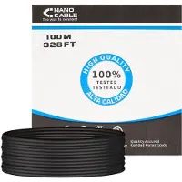 Nanocable Câble Réseau Rigide UTP 5ème Catégorie 10.20.0302-EXT-BK 100 m Noir