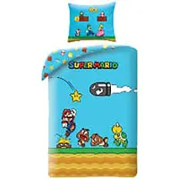 Halantex SP. z.o.o. Super Mario Dekbedovertrek Set Versie 3/scandinavisch Dekbedovertrek 140x200 Cm 70x90 Cm