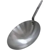 HorecaTraders Wokpan | Plaatstaal | 1.8 kg | 8.5 x Ø35 cm