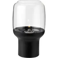 Stelton Hoop hurricane waxinelichtjeshouder Ø10 cm Zwart