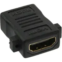 InLine 17600M tussenstuk voor kabels HDMI A female HDMI A Zwart