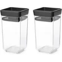 SmartaSaker TASTY+ stapelbare pot 2-delig 0,15 L Donkergrijs
