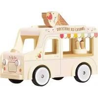 Le Toy Van - Houten Poppenhuis Dolly IJswagen Speelset Voor Poppenhuizen | Daisylane Poppenhuis Meubelsets - Geschikt Voor Leeftijden 3+