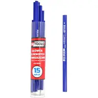 AWTOOLS Houtskoolpotlood voor vochtige oppervlakken - - KB - 240 mm - Blauw - 15 stuks