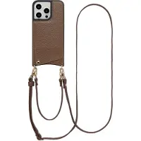 Selencia Nova Telefoonhoes met Koord en Pashouder voor de Apple iPhone 14 Pro - Mocha Brown