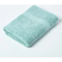 Homescapes 2-delige badhanddoekenset saliegroen - 100% Turks katoen 500 gsm