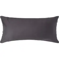 Homescapes Luxe Satijn Kussensloop 40x80 cm – Antracietgrijs – 100% Egyptisch Katoen – Draaddichtheid 1000