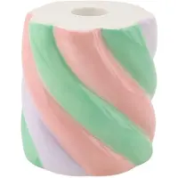 House Vitamin Candle holder marshmellow dolomite pink/mintgreen/lilac 8,5x8,5x9cm